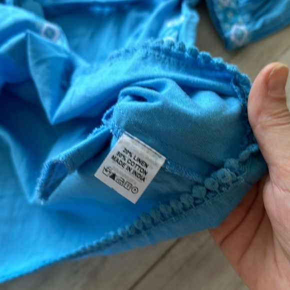 Melissa Odabash Cathy Azure belted embroidered cotton and linen-blend S Dress - Picture 14 of 16